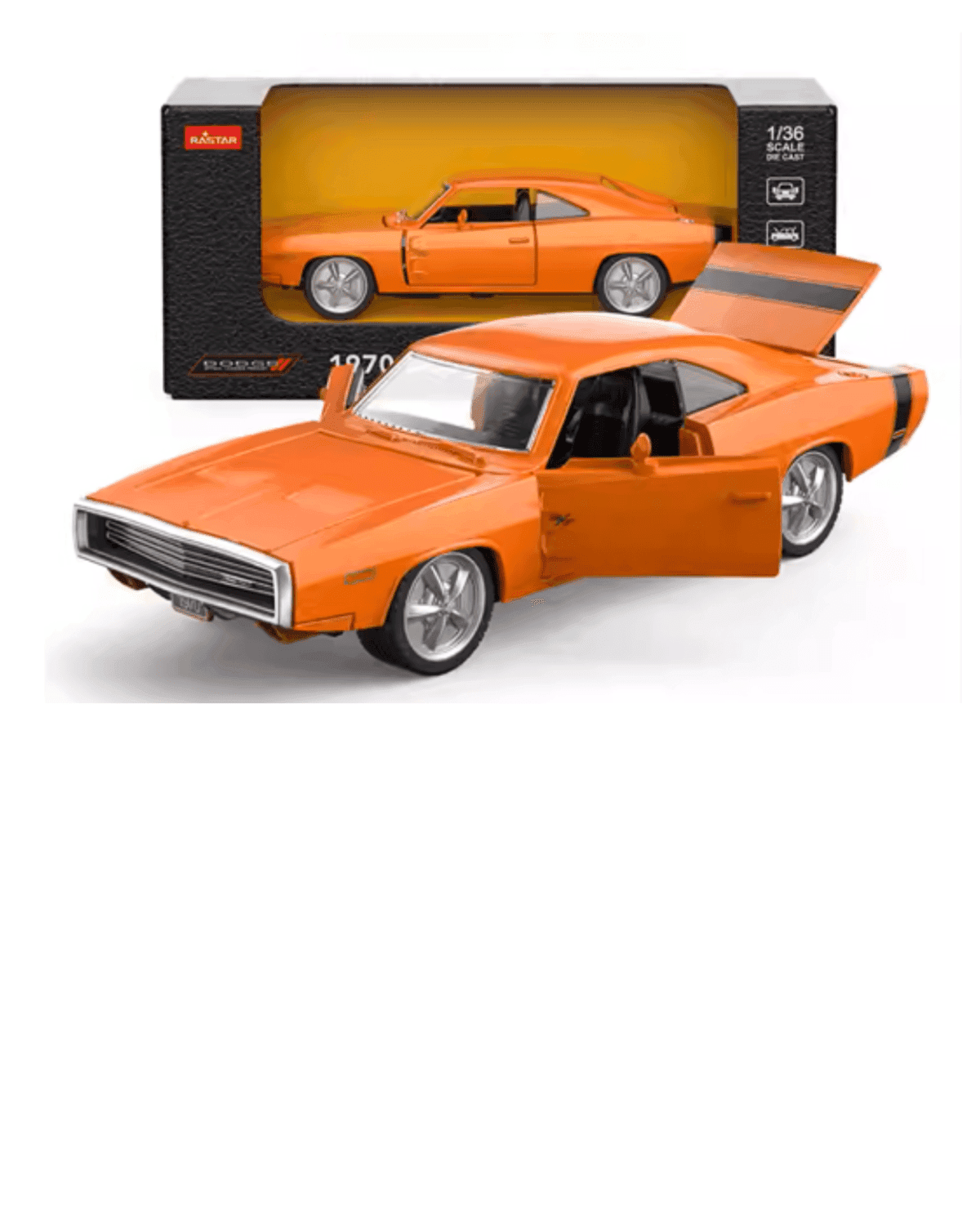 Rastar Auto Dodge Charger R/T Oranz Boja 644100 1:36, Narandžasta