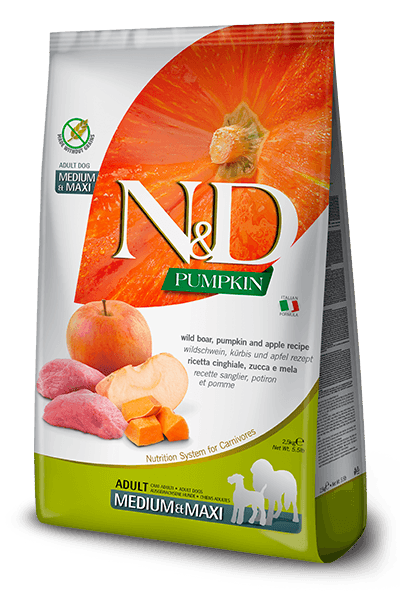 N&D Pumpkin Medium&Maxi Adult 12kg. - divlja svinja, bundeva i jabuka