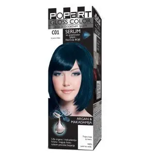 Still boja za kosu C01 Popart Gloss Color, plavo-crna