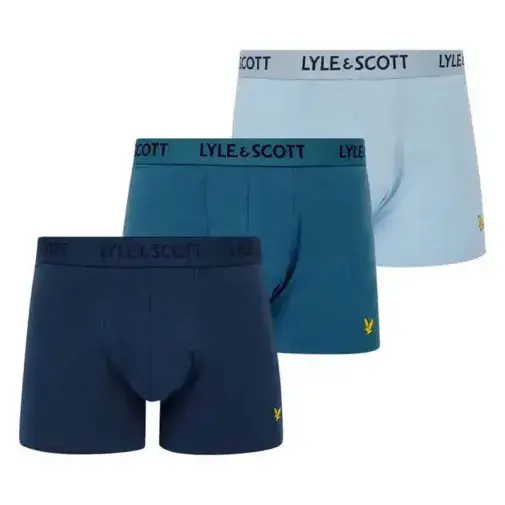 Lyle and Scott muško donje rublje Barclay, 3 dijela, plavo