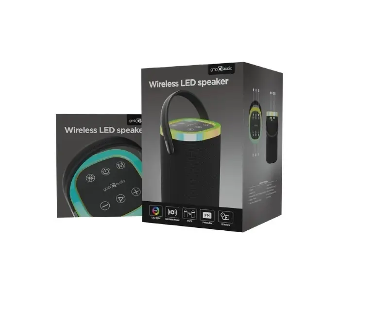 Gembird Zvučnik SPK-BT-LED-06 BT LED, Crni