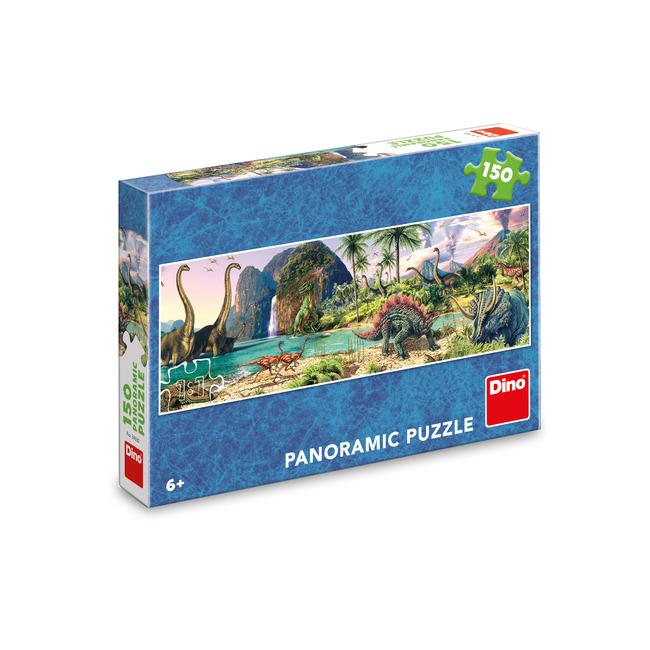 Dječaci, Djevojčice Puzzle Dino Dinosaurusi Panorama 150 Kom