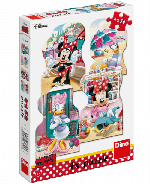 Puzzle Dino Minnie Na Plazi 4X54 Kom 333253