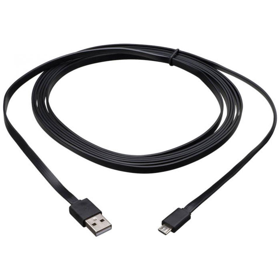 NACON BigBen PS4 Flat USB kabel USB, Crni