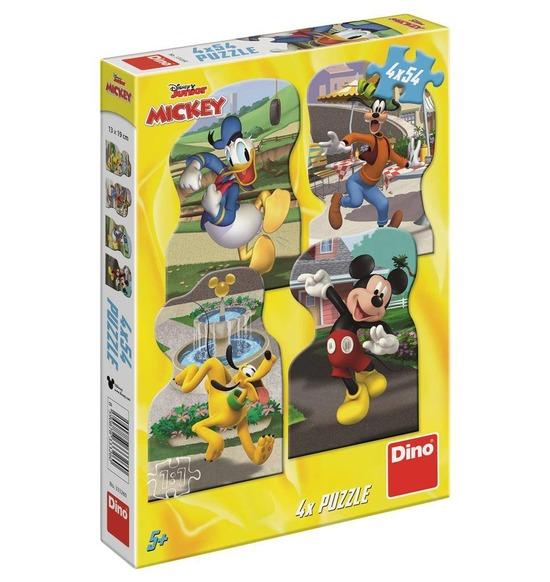 Puzzle Dino Mickey U Gradu 4X54 Kom 333260
