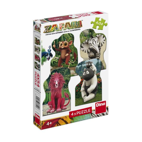 Puzzle Dino Safari Zumba I Prijatelji 4X54 Kom 333246
