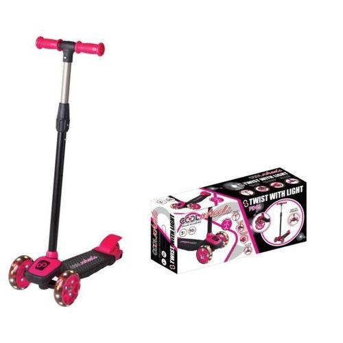 Trotinet Sa 3 Tocka+Led Svijetla  Pink Fr58048