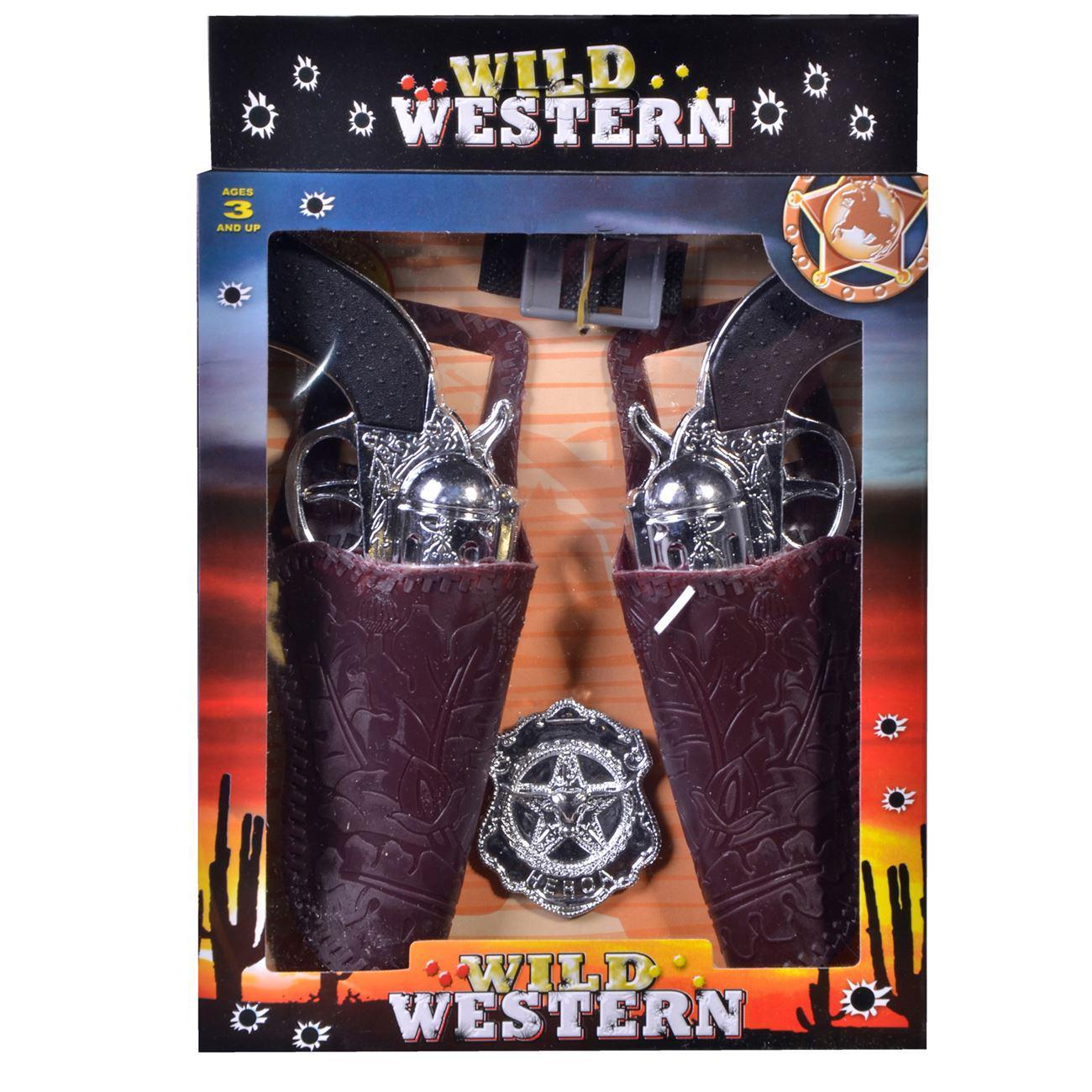 Plasticni Kaubojski Pistolj 2 Kom U Futroli