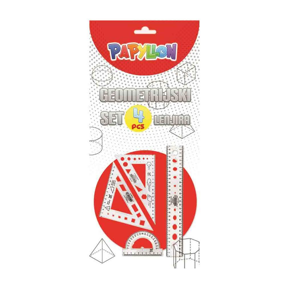 Papylon Geometrijski Set 4/1  Red