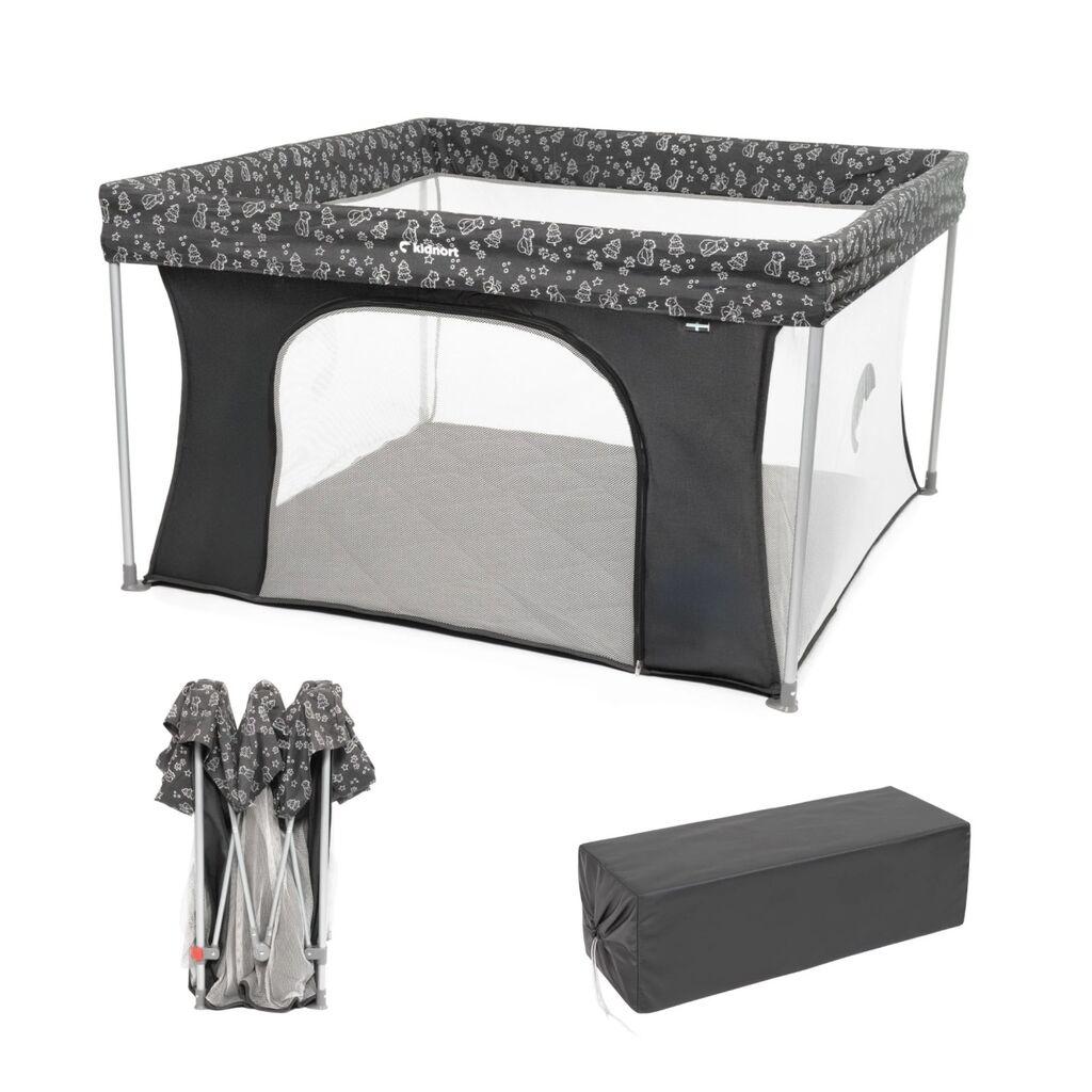 Kidnort Ogradica za bebe Snoen, crna