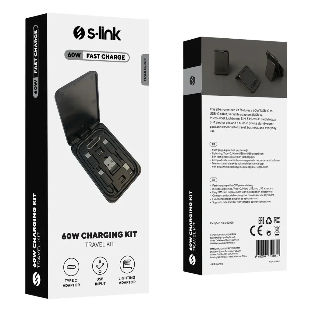 S-link Punjač SL-MK17 60W Wired Travel