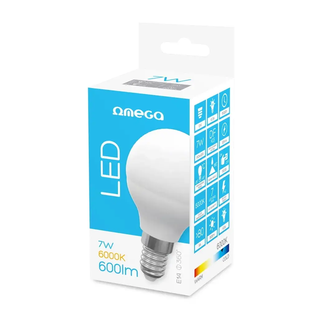 Omega Led sijalica 6000K E14 7W 220-240V