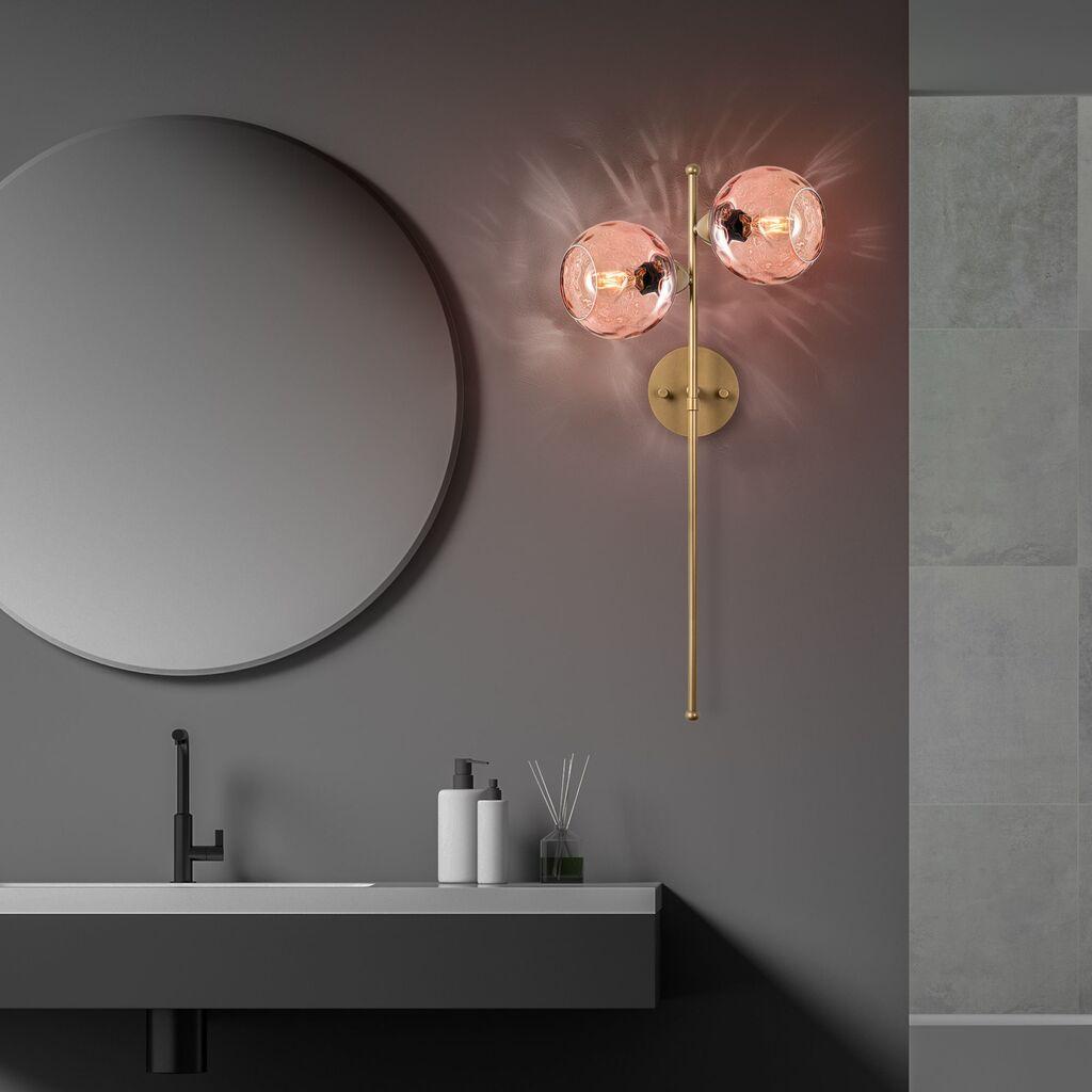 Opviq Zidna lampa Benek-15-14423, 35x25x72cm, IP20, Zlatna boja