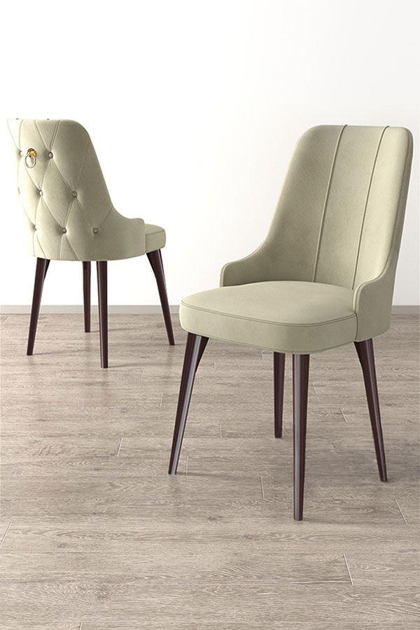 Hanah Home Newa set stolica, 46x94x46 cm, 4 dijela, krem-smeđa