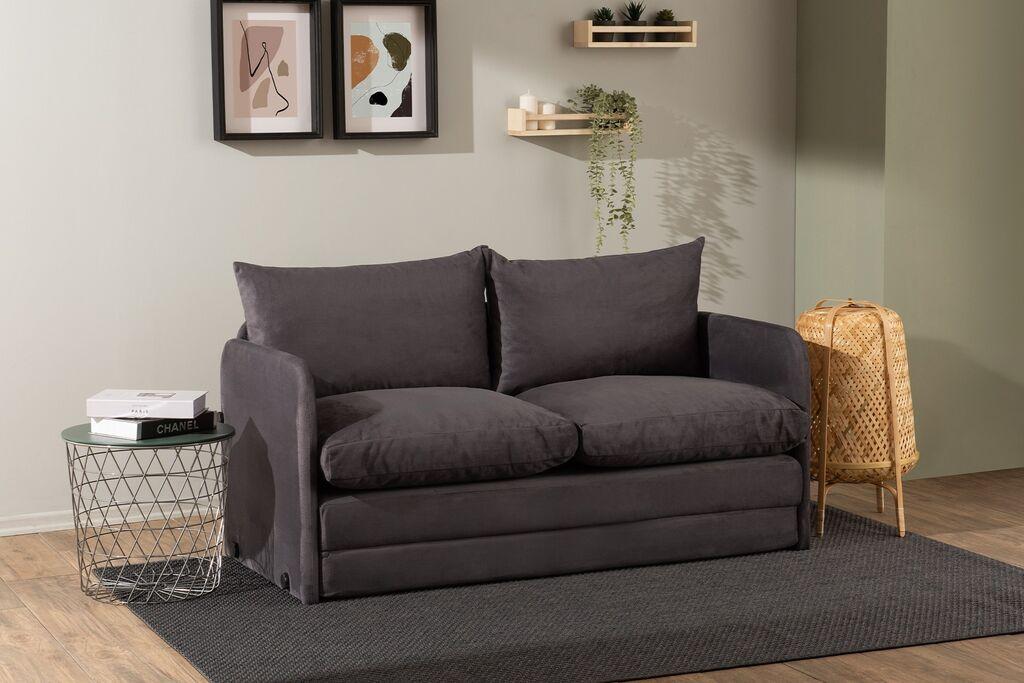 Atelier del Sofa Dvosjed Saga XL, 148 x 70 x 66 cm, Siva