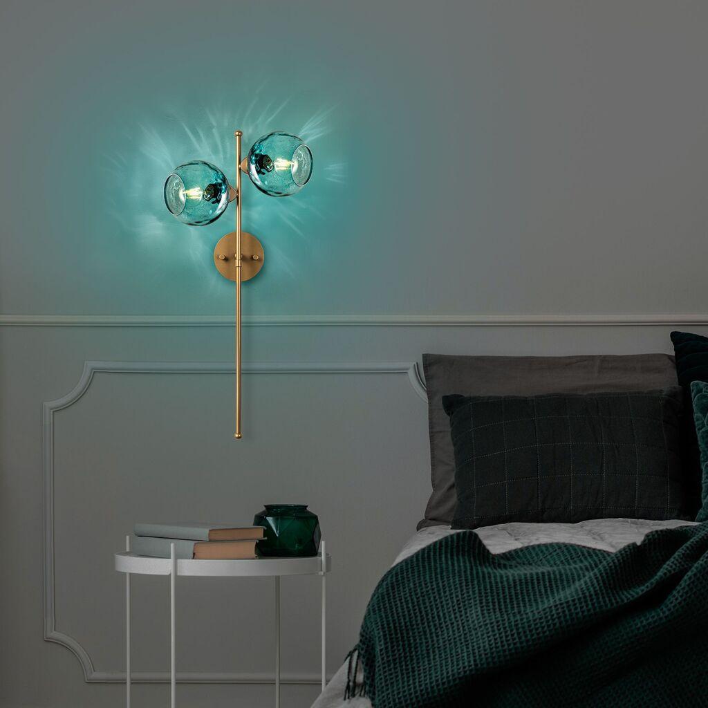 Opviq Zidna lampa Benek-15-14422, 35x25x72cm, IP20, Zlatna boja
