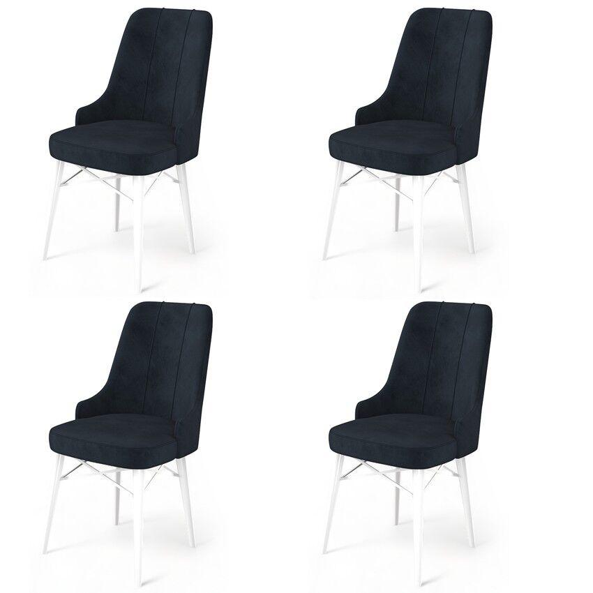 Hanah Home Pare set stolica, 46x94x46 cm, 4 dijela, antracit-bijela