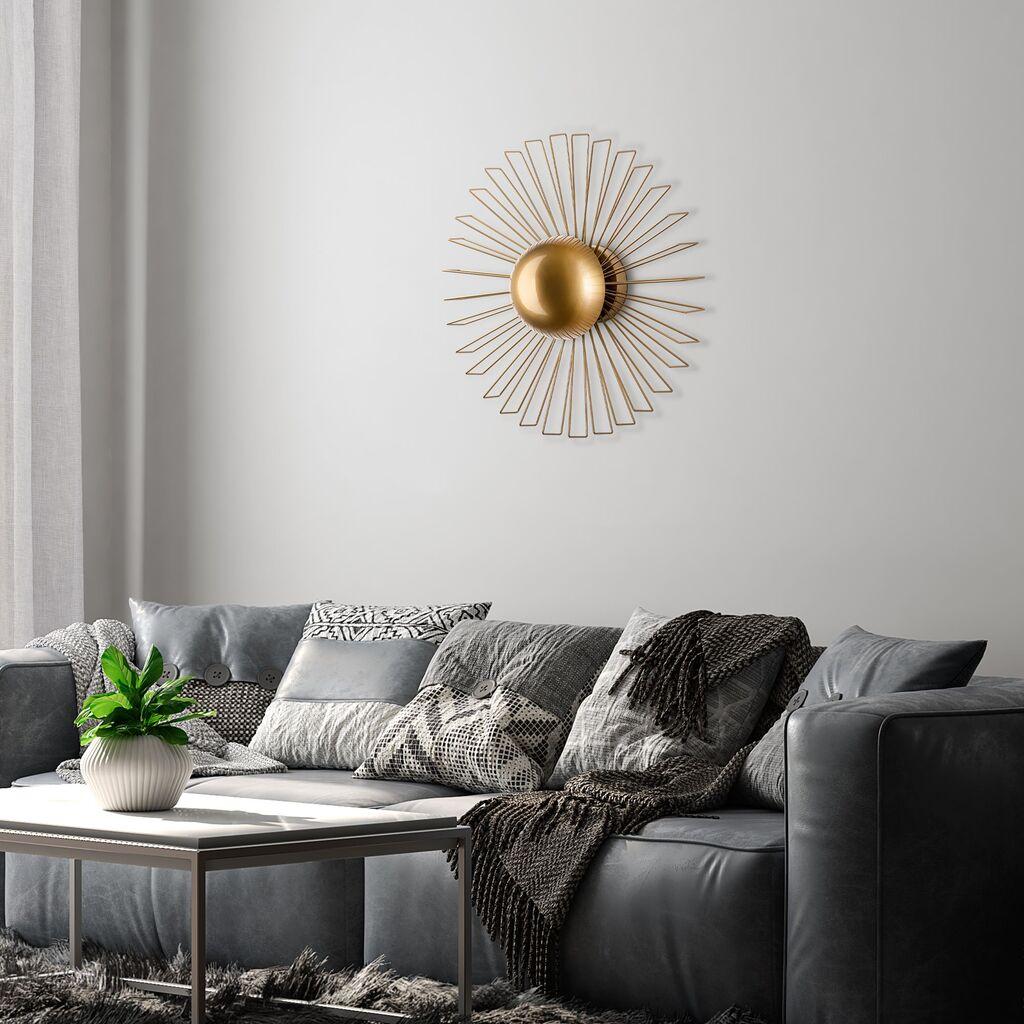 Opviq Zidna lampa Kaya-15236, 60x60x24cm, IP20, Zlatna boja