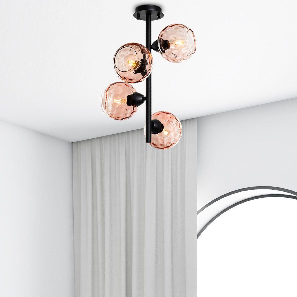 Opviq Luster Benek-15-14493, 40x40x55cm, IP20, Crno-roza
