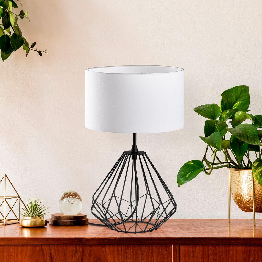 Opviq Stona lampa Diamond-S-706, 25x25x43 cm, IP20, Crno-bijela