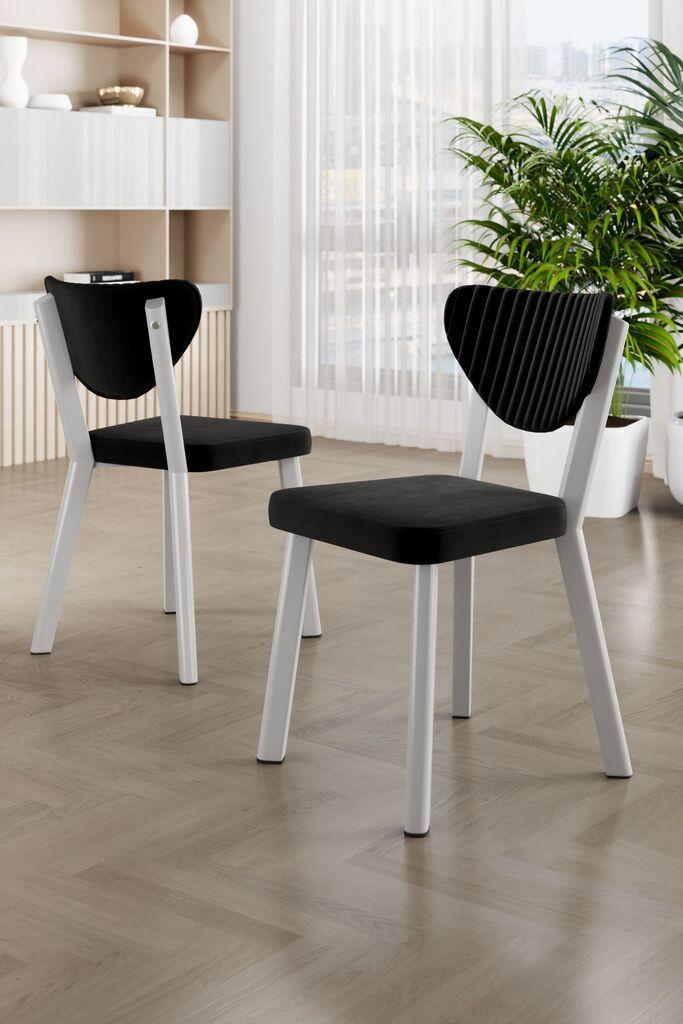 Hanah Home Set stolica Arfe, 37x104x77 cm, 6 dijelova, Crna