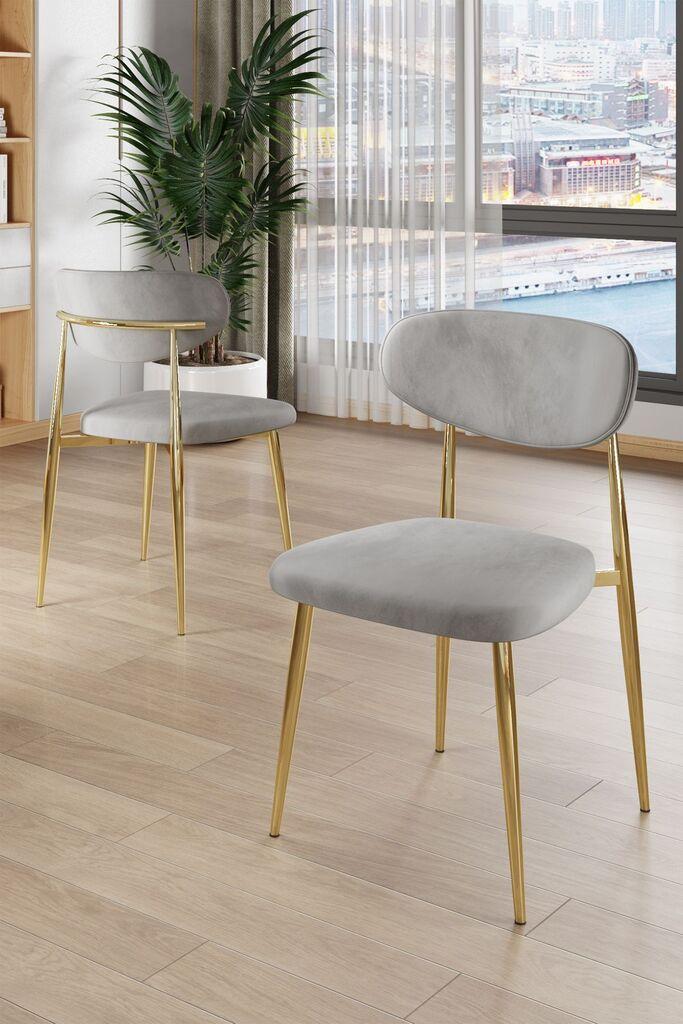 Hanah Home Vina set stolica, 56x76x97 cm, 4 dijela, svijetlosiva