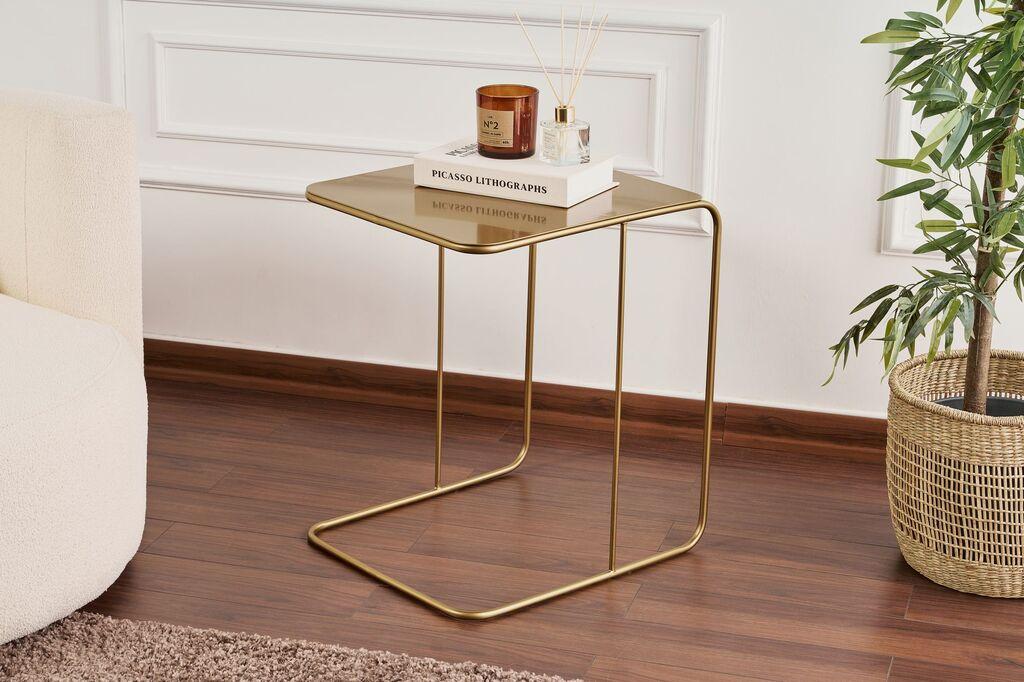 Hanah Home Club sto Shb-011-A, 47x46x57 cm, Zlatna boja