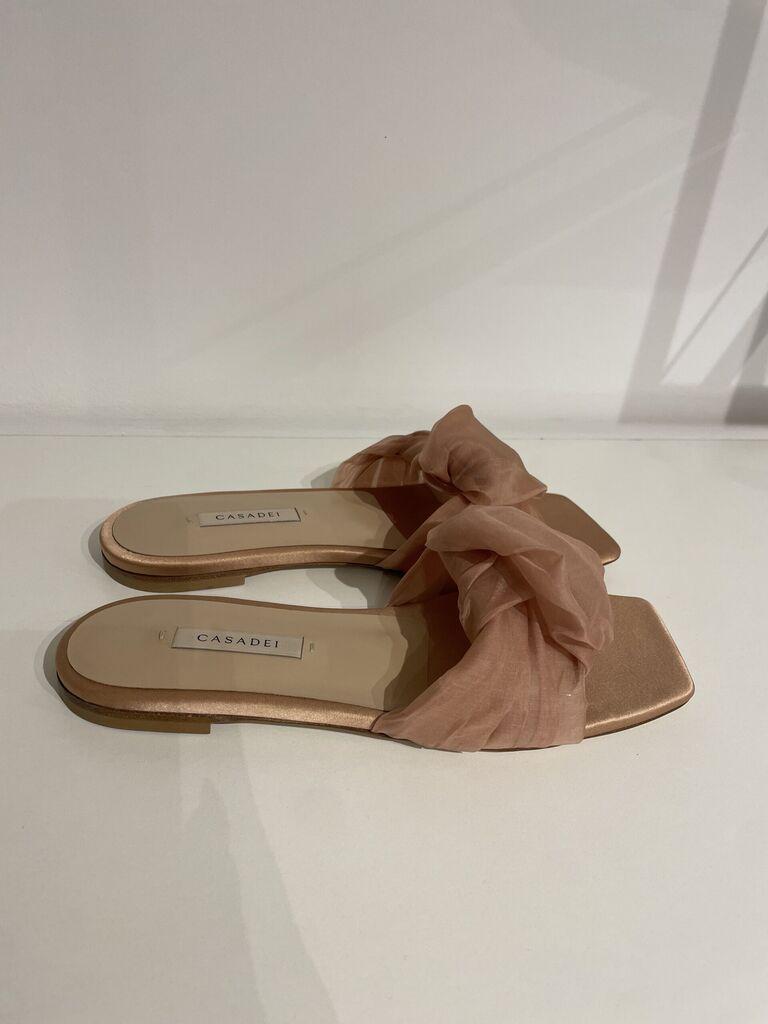 Casadei papuče zlatno roza