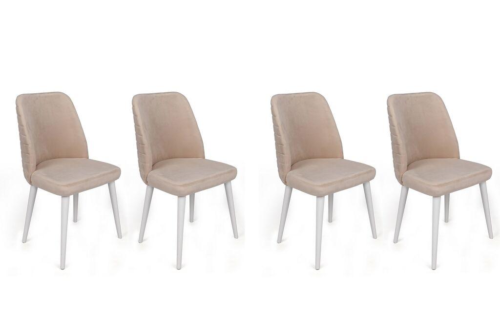 Hanah Home set stolica Tutku-326 V4, 75x62x102 cm, 4 dijela, krem