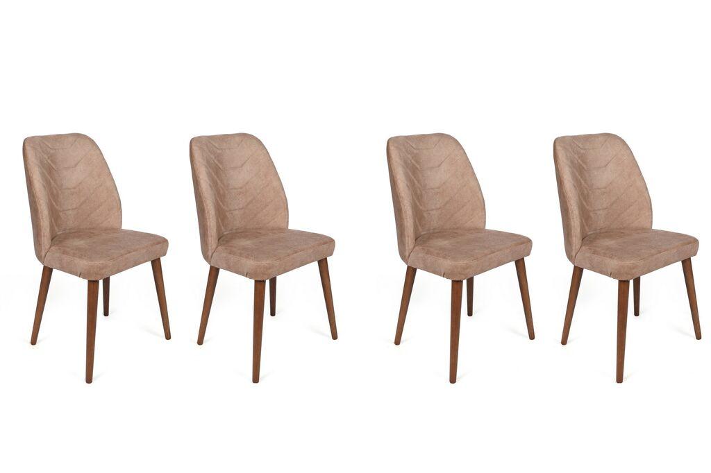 Hanah Home set stolica Dallas-553 V4, 75x62x102 cm, 4 dijela, bež