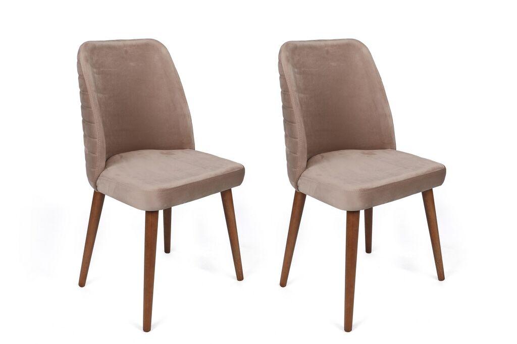 Hanah Home set stolica Tutku-344 V2, 62x75x51,5 cm, 2 dijela, krem