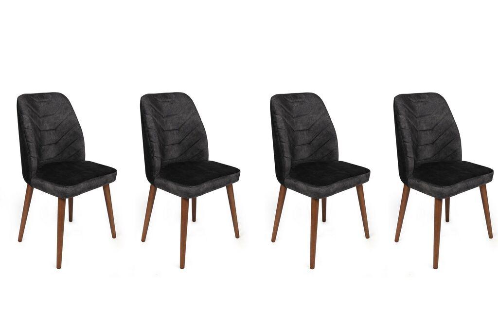 Hanah Home set stolica Dallas-557 V4, 75x62x102 cm, 4 dijela, antracit