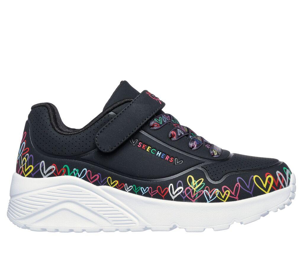 Skechers Uno Lite Heart Craze Patike Ps Za Djevojčice, Crna