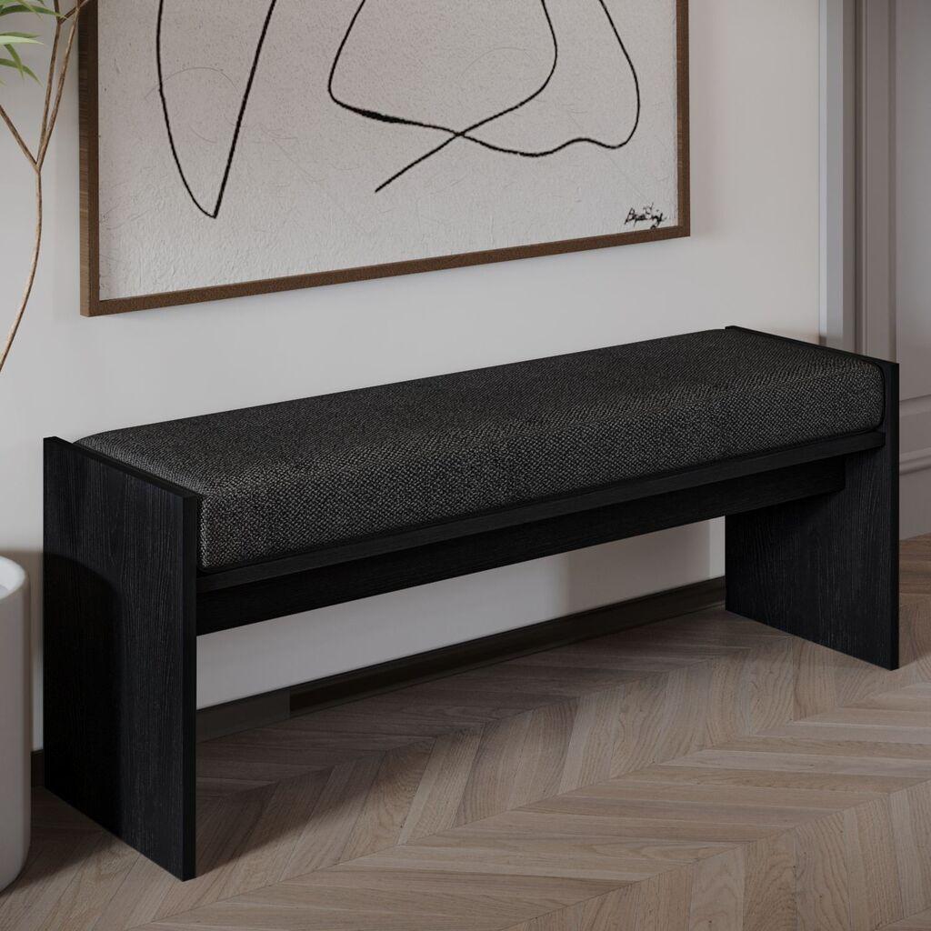 Atelier del Sofa Pearl klupa, 120x45x35 cm, crna