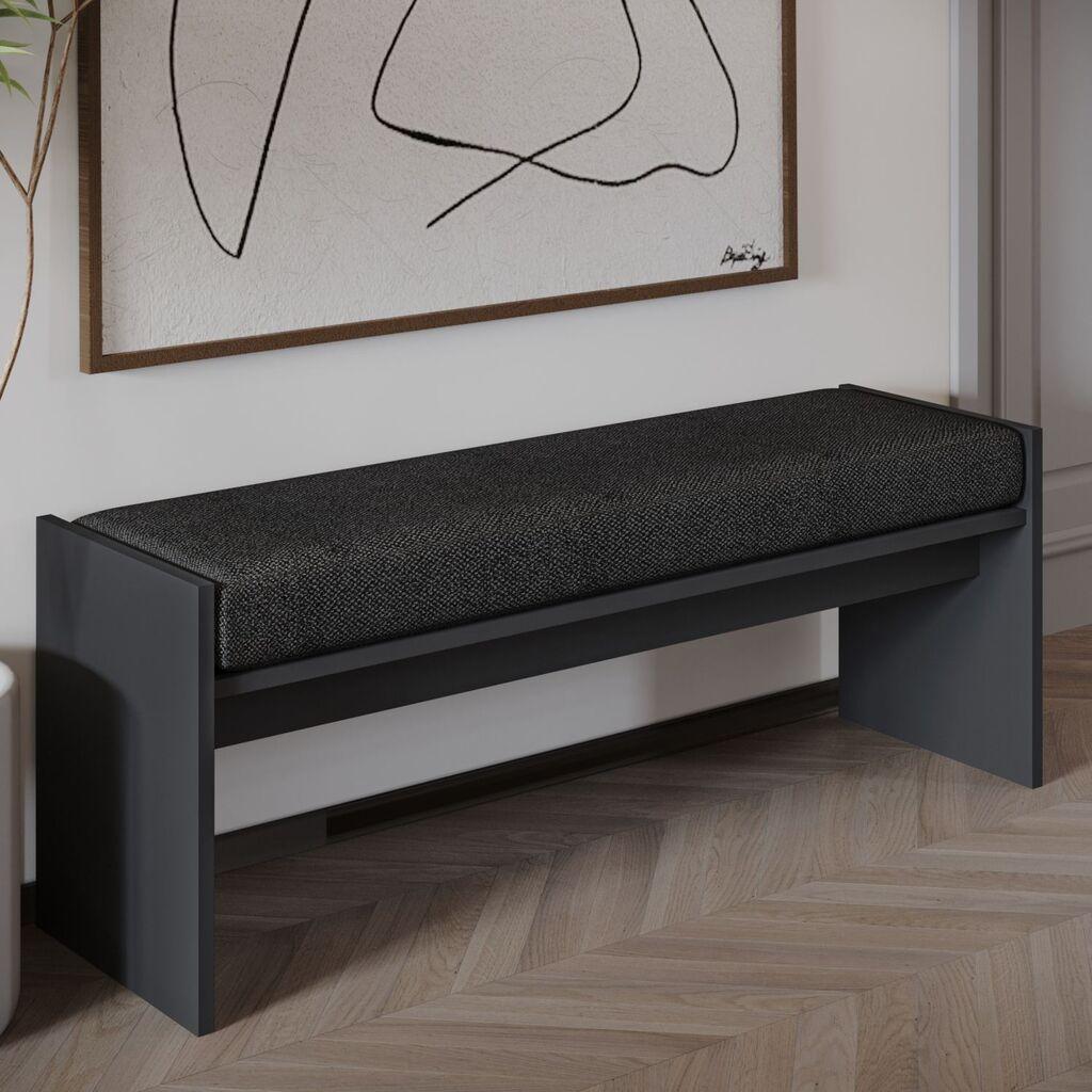 Atelier del Sofa Pearl klupa, 120x45x35 cm, antracit