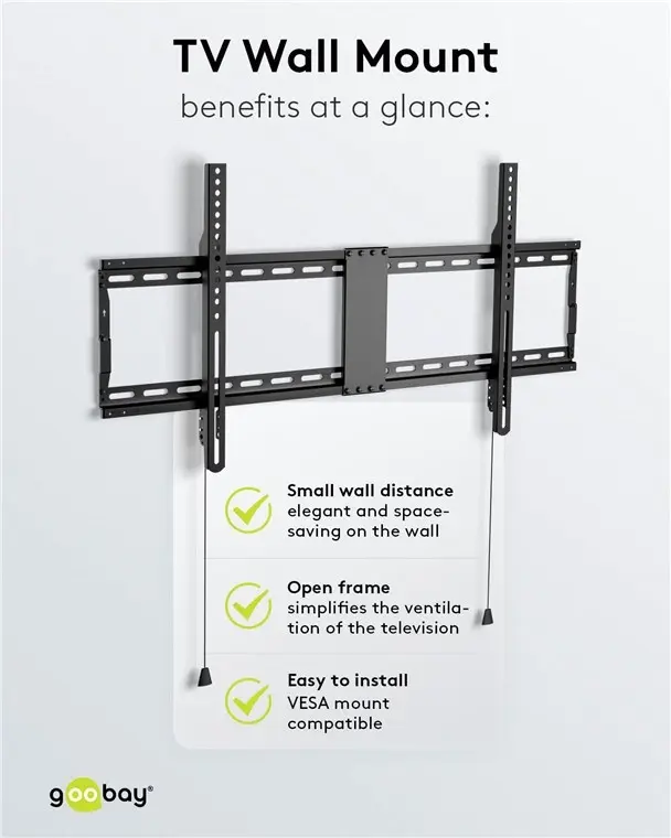 Goobay Nosač za televizor 49742 Basic TV wall mount Basic XL, Crni