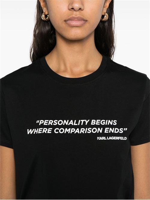 Karl Lagerfeld Ženske Majice SS25ŽA1W17068999, Crna