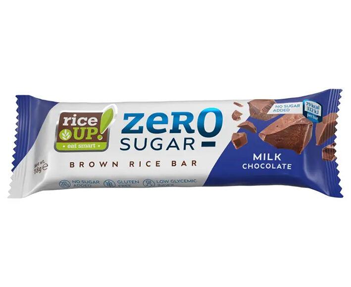 Rice Up zero sugar milk chocolate brown rice bar 18g