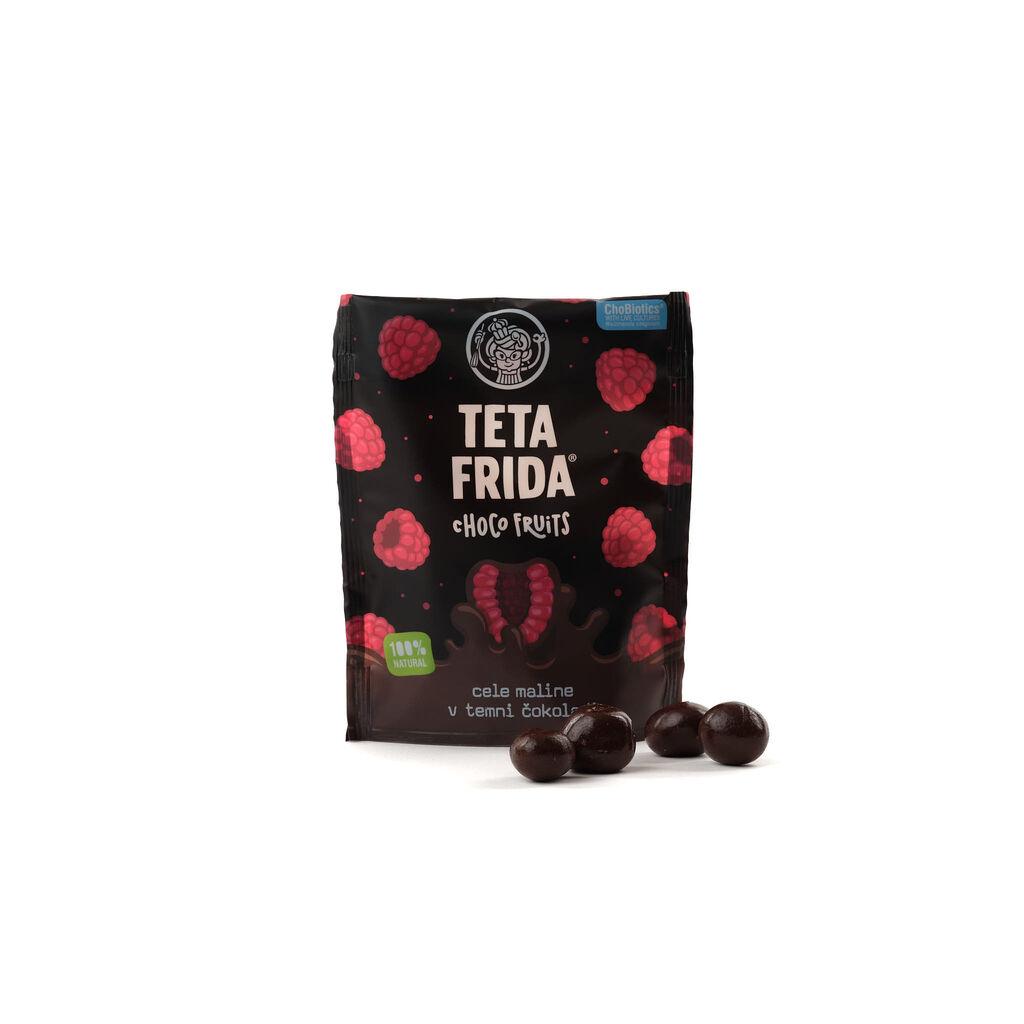 Teta Frida choco fruits cijele maline u crnoj cokoladi100g
