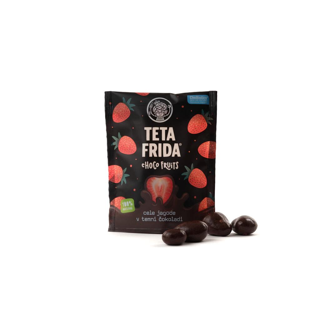 Teta Frida choco fruits cijele jagode u crnoj cokoladi 100g