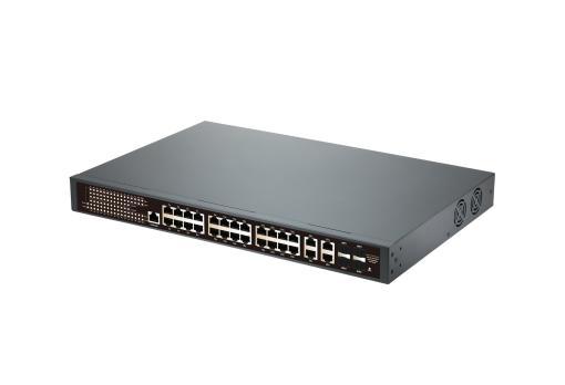 Longse PoE Switch RT2444HC 24xPoE porta,4xUplink,Extend mode 250m