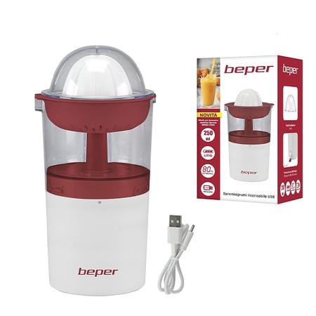 Beper Cjediljka za agrume P102EST100 USB punjiva, Bordo