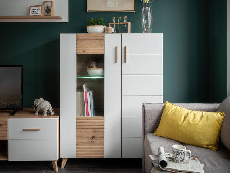 Vitrina bretagna 2k vs1 ah blf ahf fsc, Bež-bijela