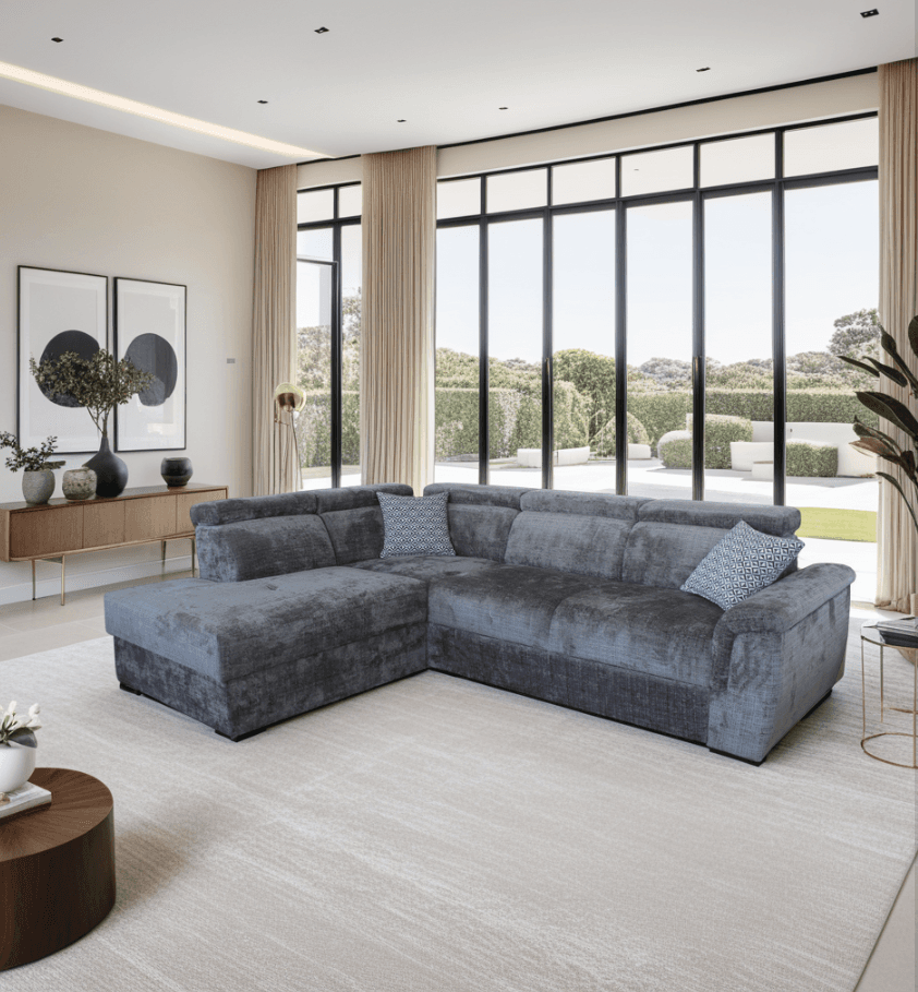 Ugaona garnitura Omega cremona 14, Siva