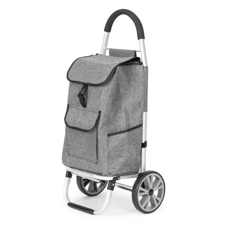 ModernHome Kolica za kupovinu s torbom, 33l, siva