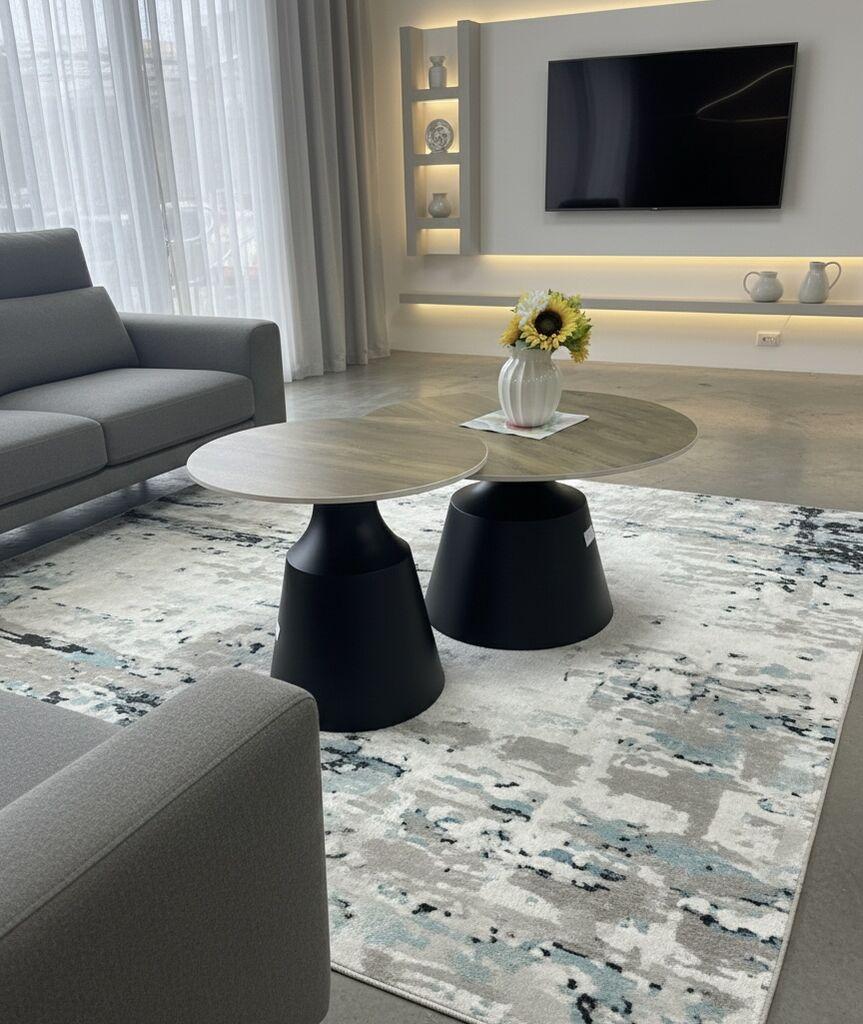 Set Klub sto 6052  fi70+fi50, Bež-crni