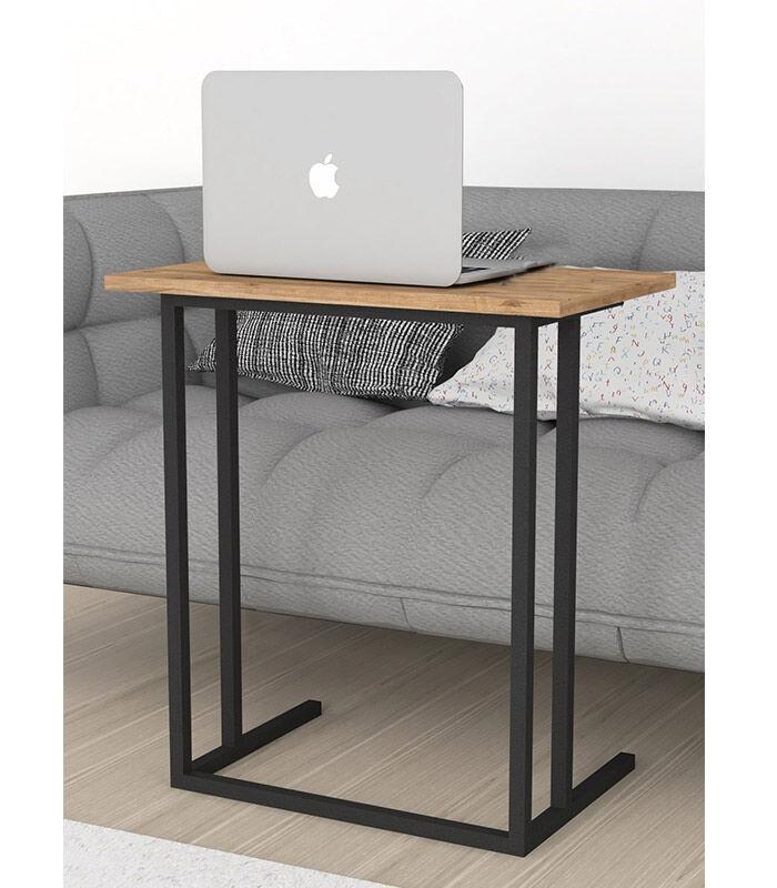 Stočić za laptop Pine 17-03-02, Braon-crni