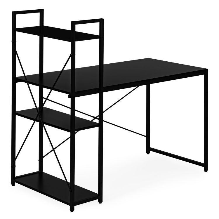 ModernHome radni sto sa policama, 120x60cm, crni