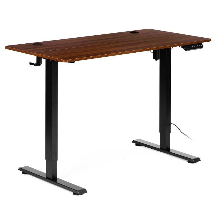 ModernHome Samostojeći električni stol, s podešavanjem visine, 72-117 cm, 120x60 cm, Smeđa