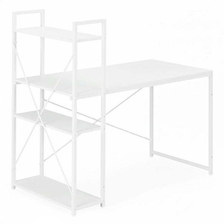 ModernHome radni sto sa policama, 120x60cm, bijela